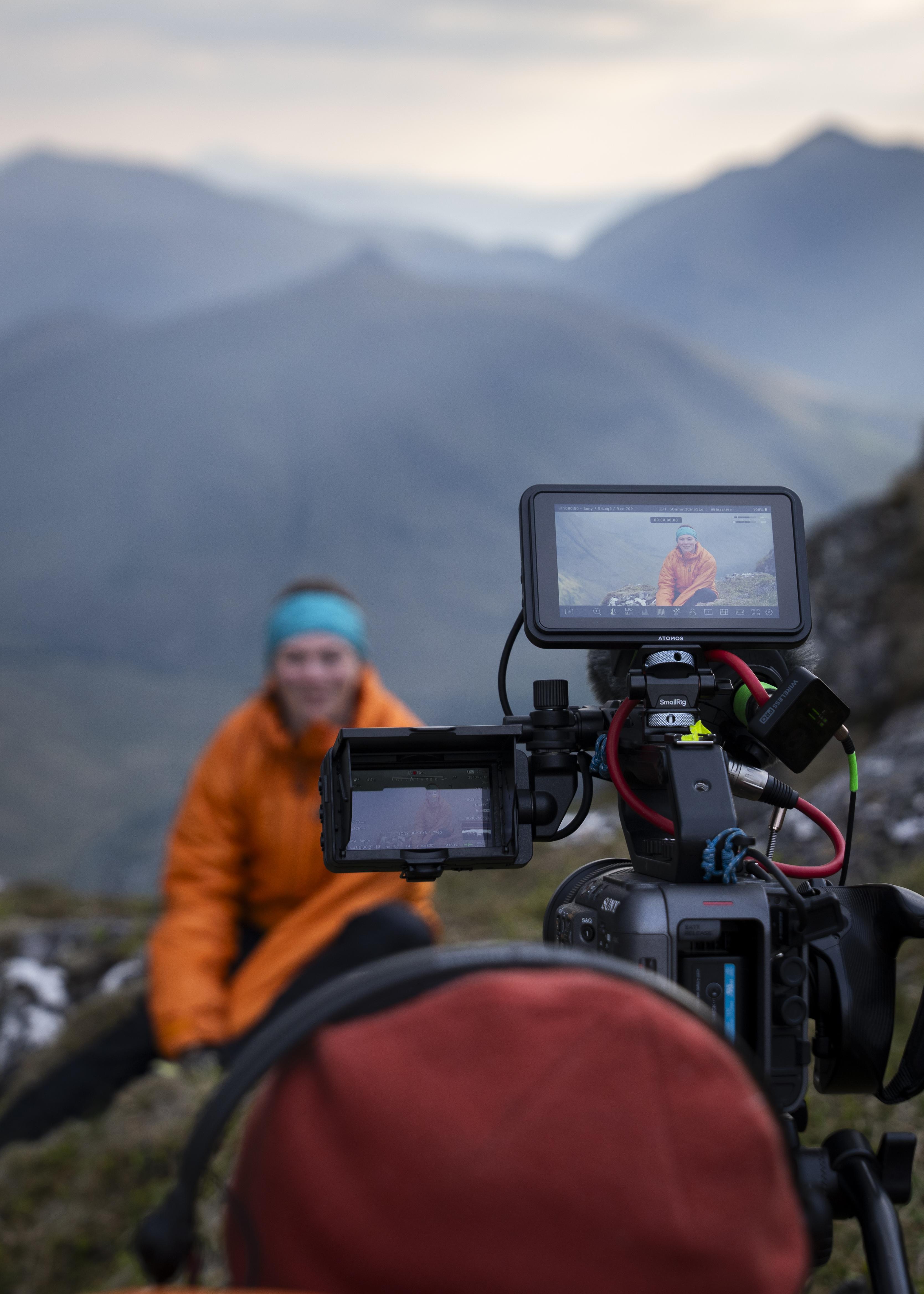 Trail runner in motion